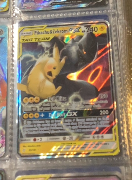 2019 Pokémon Sun & Moon Team Up #33 Pikachu & Zekrom GX — front