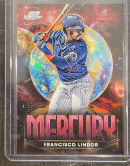 2025 Topps Cosmic Chrome Planetary Pursuit Mercury #PPM-4 Francisco Lindor — front