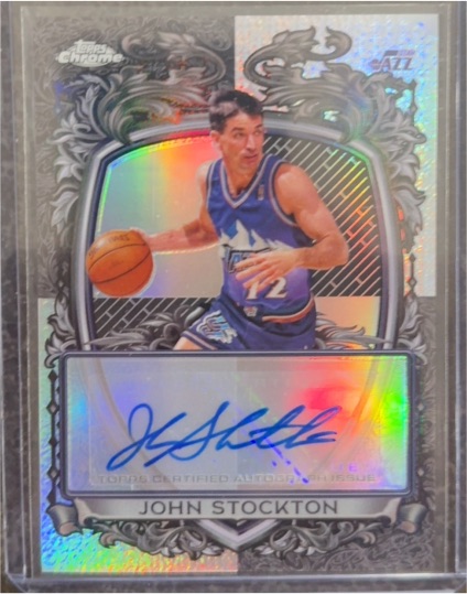 2025 Topps Chrome #SS-JS John Stockton Signature Style Autograph — front