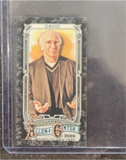 2025 Topps Allen & Ginter #184 Larry David Mini Black Border — front