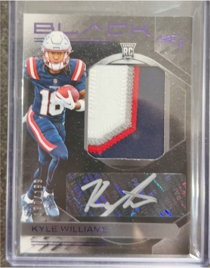 2025 Panini Black Rookie Patch Autographs #RKPA-KWS Kyle Williams — front