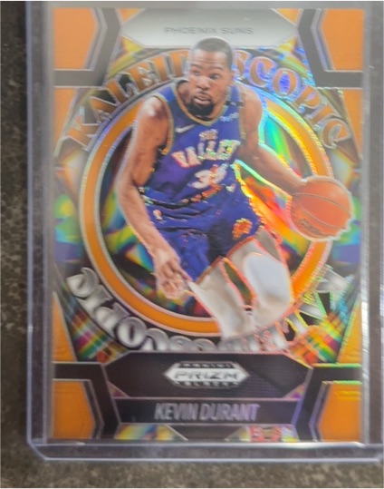 2024-25 Panini Prizm Black #11 Kevin Durant Kaleidoscopic Orange — front