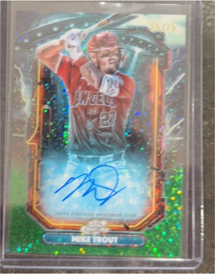 2025 Topps Chrome Cosmic #ETA-MT Mike Trout Extraterrestrial Talent Auto — front