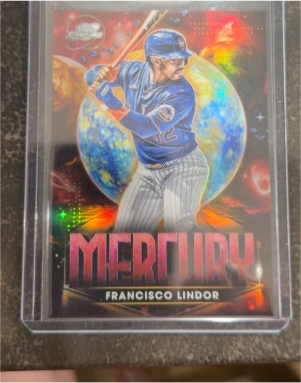 2025 Topps Chrome Cosmic Francisco Lindor Mercury #PPM-4 — front