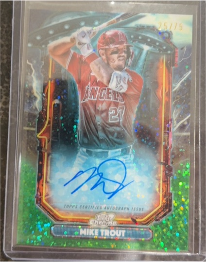 2025 Topps Chrome Cosmic #ETA-MT Mike Trout — front