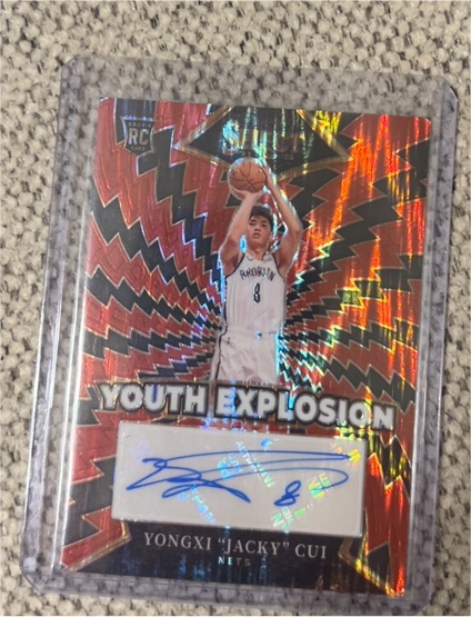 2024-25 Panini Select #YE-JC Yongxi "Jacky" Cui Youth Explosion Auto — front