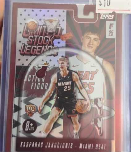2025-26 Topps Limited Stock Legends #25 Kasparas Jakučionis — front
