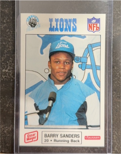 1989 Oscar Mayer #11 Barry Sanders — front