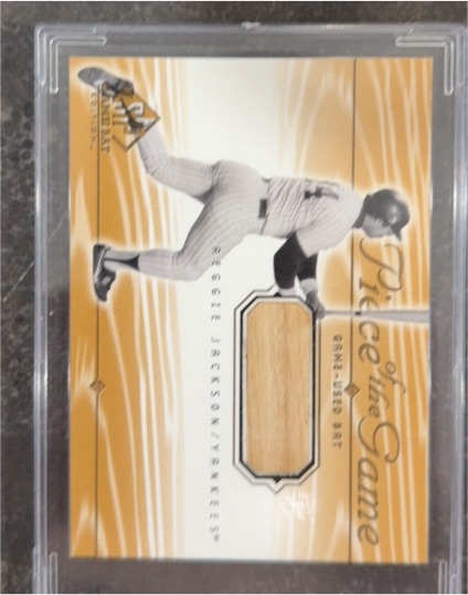 2001 SP Game Bat Edition Piece of the Game Reggie Jackson — front