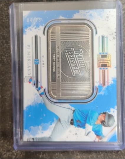 2025 Panini Impeccable Rated Prospect Silver Bar #01 PJ Morland — front