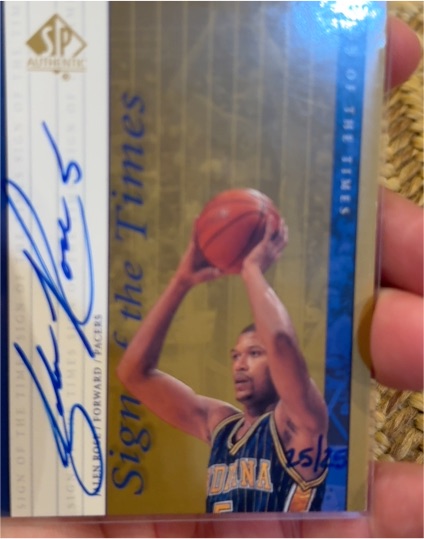 1999-00 SP Authentic Sign of the Times #SOTT-RM Reggie Miller — front