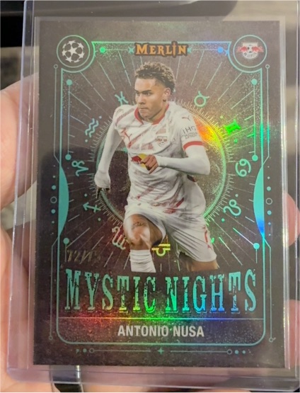 2024-25 Topps Merlin #MN-18 Antonio Nusa Mystic Nights — front