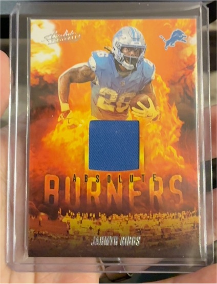 2025 Panini Absolute #ABU-JGI Jahmyr Gibbs Absolute Burners — front