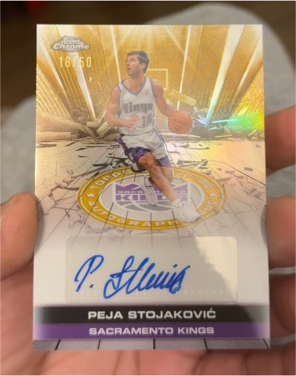 2025-26 Topps Chrome #/50 Peja Stojakovic — front