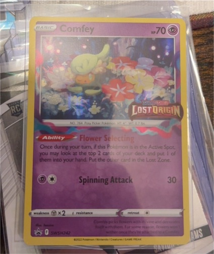 2022 Pokémon SWSH242 Comfey Lost Origin Prerelease Promo — front