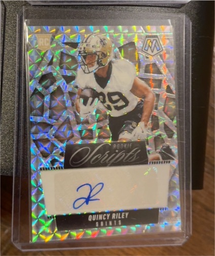 2025 Panini Mosaic Rookie Scripts #RS-QRY Quincy Riley — front