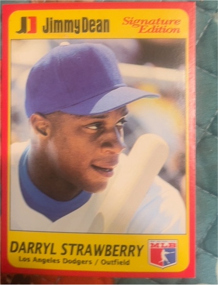 1991 Jimmy Dean #5 Darryl Strawberry — front