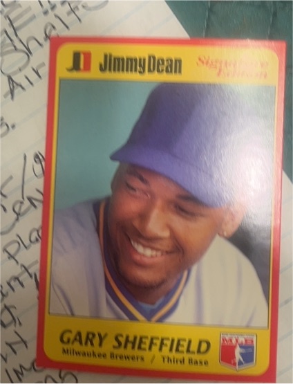 1991 Jimmy Dean Signature Edition #7 Gary Sheffield — front