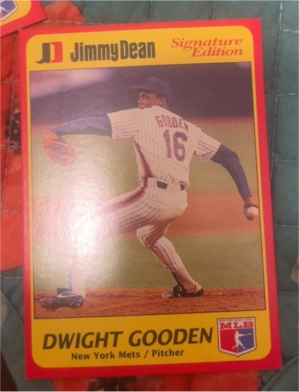 1991 Jimmy Dean Signature Edition #25 Dwight Gooden — front