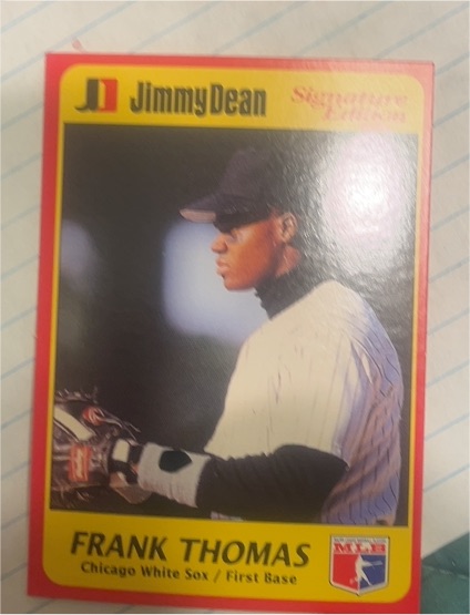 1991 Jimmy Dean Signature Edition #9 Frank Thomas — front