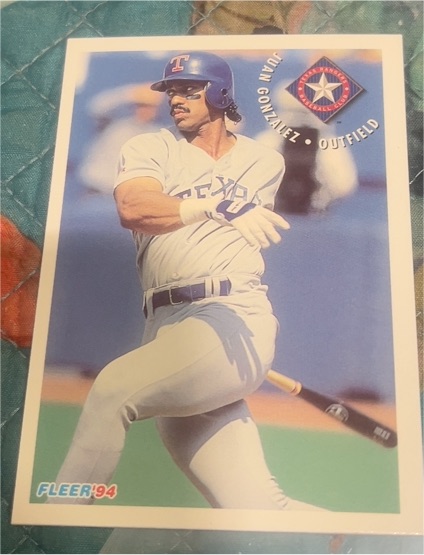 1994 Fleer Sunoco #12 Juan Gonzalez — front