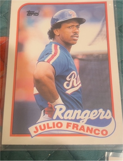 1989 Topps Traded #34T Julio Franco Texas Rangers — front