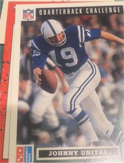 1991 Upper Deck Domino's The Quarterbacks #46 Johnny Unitas Baltimore Colts — front