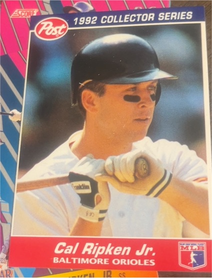 1992 Post Cereal #9 Cal Ripken Jr. — front