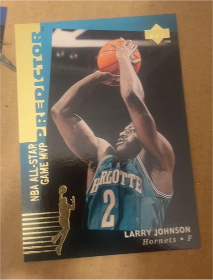 1994-95 Upper Deck #H8 Larry Johnson Predictors: Award Winners — front