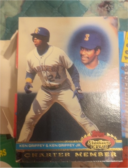 1991 Topps Stadium Club Charter Member #NNO Ken Griffey Jr. & Ken Griffey Sr. — front