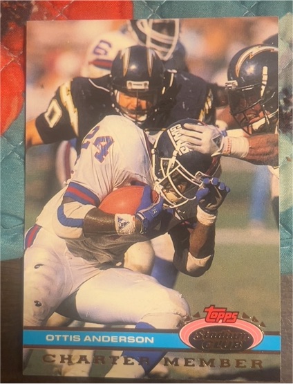 1991 Topps Stadium Club Charter Member #NNO Ottis Anderson — front
