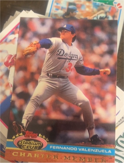 1991 Topps Stadium Club Charter Member #NNO Fernando Valenzuela — front