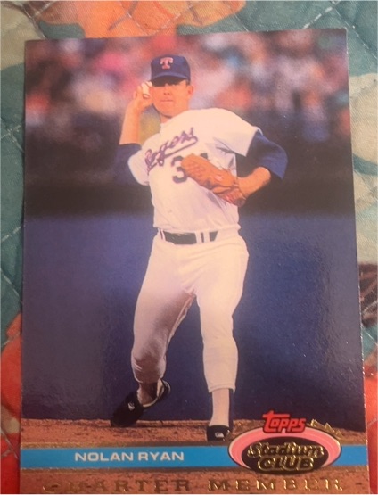 1991 Topps Stadium Club Charter Member #NNO Nolan Ryan — front