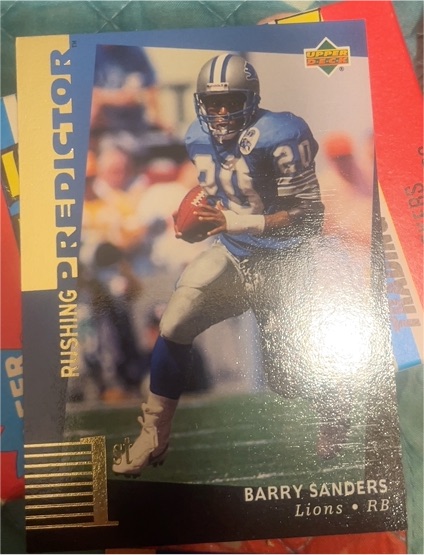 1994 Upper Deck #RP12 Barry Sanders Predictors: League Leaders Lions — front