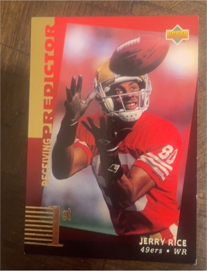 1994 Upper Deck Receiving Predictor #RP21 Jerry Rice — front