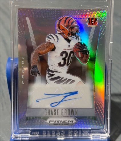 2024 Panini Prizm Deca #S-CBN Chase Brown Signature Auto — front
