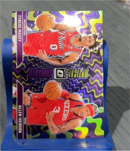 2024-25 Donruss Optic #3 Tyrese Maxey/Allen Iverson Optical Illusions — front