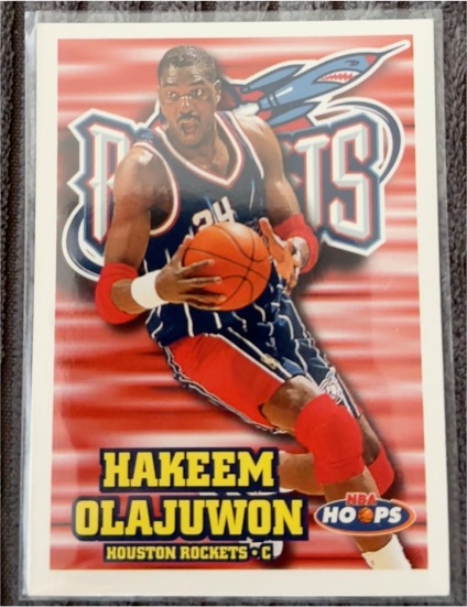 1997-98 NBA Hoops #62 Hakeem Olajuwon — front