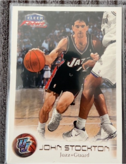 1999 Fleer Focus #100 John Stockton — front