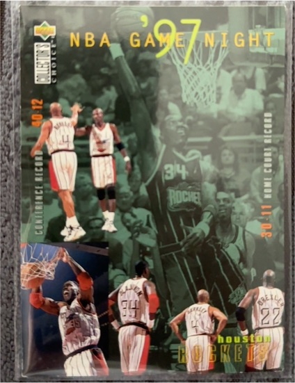 1997-98 Upper Deck Collector's Choice NBA Game Night #165 Houston Rockets — front