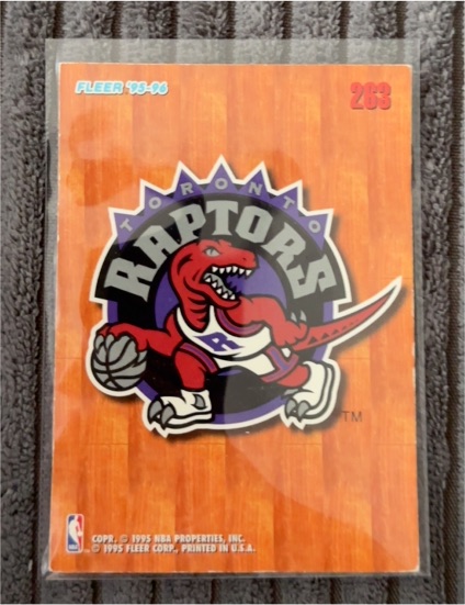1995-96 Fleer #263 Toronto Raptors Logo Card — front