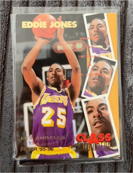 1995-96 Fleer #5 Eddie Jones Los Angeles Lakers — front