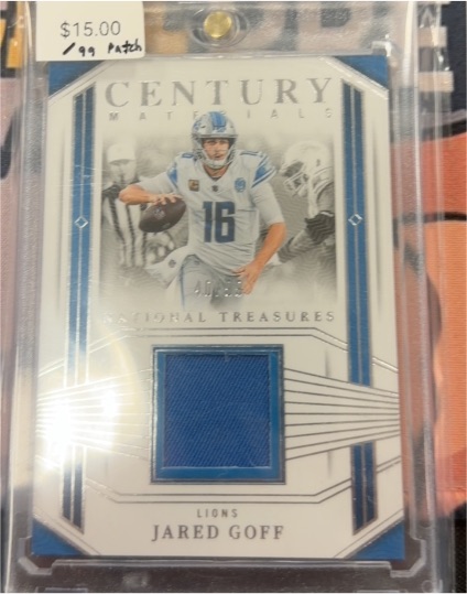 2023 Panini National Treasures Century Materials #CEN-DJG Jared Goff — front