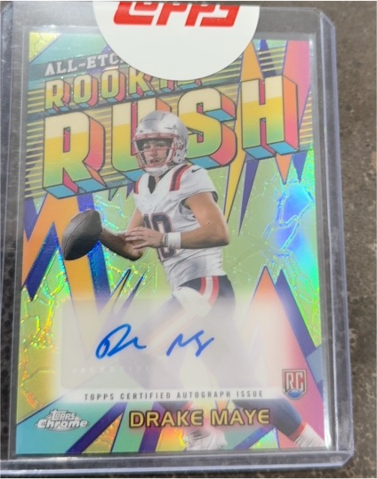 2024 Topps Chrome All-Etch Rookie Rush Autographs #RRA-DM Drake Maye — front