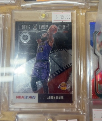 2019-20 Panini NBA Hoops #20 LeBron James Lights Camera Action — front