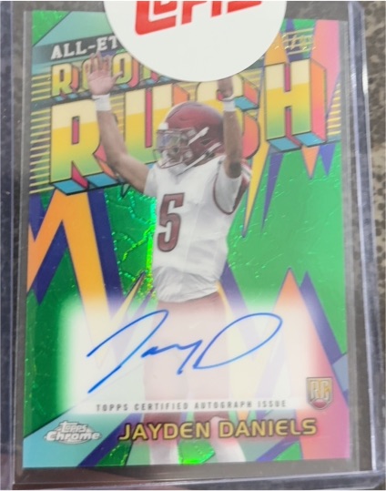 2024 Topps Chrome All-Etch Rookie Rush Auto #RRA-JD Jayden Daniels — front
