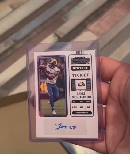 2022 Panini Contenders #272 Lance McCutcheon Rookie Ticket Auto — front