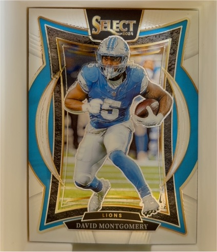 2024 Panini Select #45 David Montgomery Silver Prizm Die Cut — front