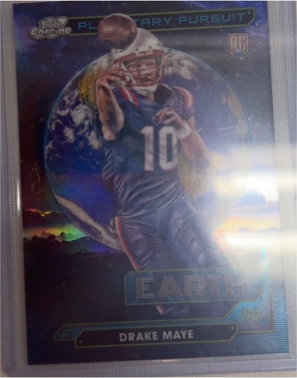 2024 Topps Chrome Planetary Pursuit Earth #04 Drake Maye — front
