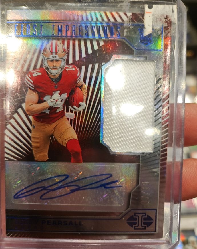 2024 Panini Illusions First Impressions Ricky Pearsall Rookie Patch Auto #/99 — front